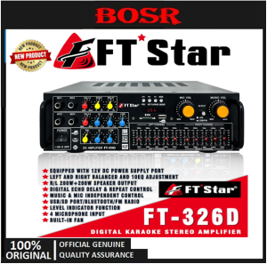 【BOSR】FT STAR FT-326D 2 Channel Amplifier With Mixer Equalizer