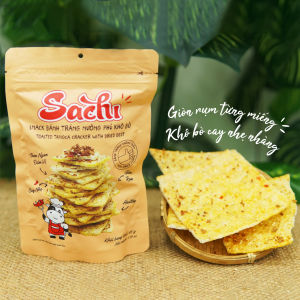 [GÓI LẺ 45G] Snack Bánh Tráng Nướng Giòn Sachi Phủ Vị Bò Cay Thơm Ngon Giòn Tan Ăn Vặt Healthy Dinh Dưỡng Đặc Sản Bình Định