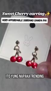 Red Cherry Garnet Necklace Earrings Women Unique Design Accessories New Trendy Choker For Christmas