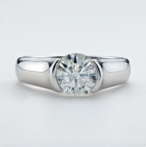 Cincin Original 2ct-8mm Moissanite Berlian Solitiare 100% Perak925+GRA sz.7