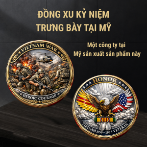 Huy hiệu cựu chiến binh mỹ trưng bày sản xuất tại Mỹ