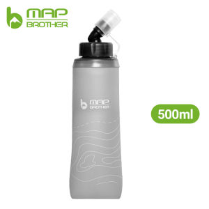MAP BROTHER Soft Flask 500ml Folding Collapsible Water Bottle For Running Hydration 250ml 420ml