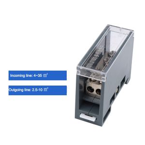 BETTERFORM 150A Din Rail Terminal Block One in Multiple out ABS/Copper Distribution Box High Quality Wire Connector Wiring Terminal for Circuit Breaker