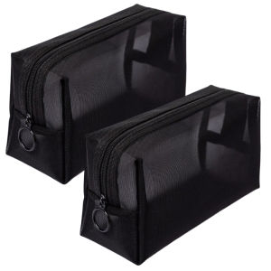3/5Pcs Large Mesh Makeup Bags / Cosmetic Bag Organizer Rectangle / Toiletry Storage Bags for Travel