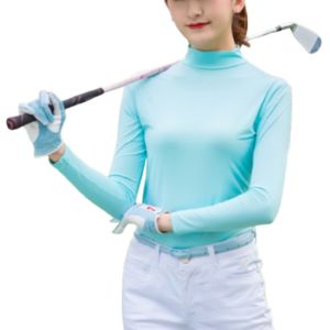 JULIA Nhanh khô Áo Golf Nữ Mềm mại Thoáng khí Áo thun tay dài Linh hoạt Bảo vệ khỏi nắng Áo làm mát chơi golf Mùa hè