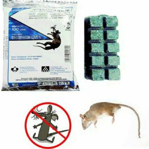 Racun Tikus Mati Kering Rodentisida Petrokum 0005 BB Brodifakum Original / Umpan Tikus 100g