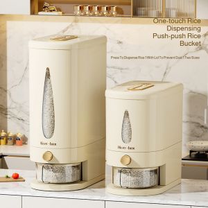Rice Jar Washable Rice Storage Box Seal Storable Rice Transparent and Visible Storage Practicality