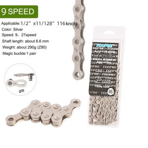 Toopre Bike Chain 116 links 6S 7S 8S 9S 10S 11S Chain Highway Bicycle Chains Road Mountain Bike With Missing Links