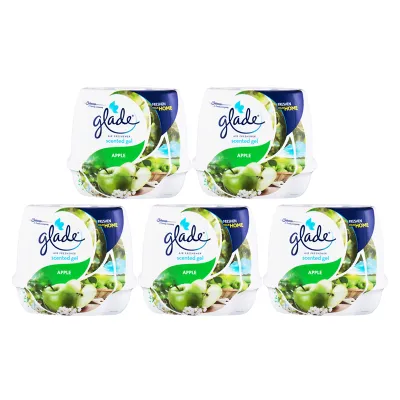 5x Glade Air Freshener Gel Apple 180g
