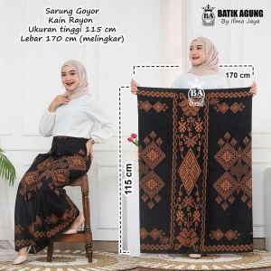 Sarung Batik Kain Goyor ukuran 115 x 170 By Galeri Tuan cocok untuk wanita remaja dan dewasa