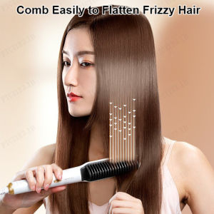 Hair Curler and Straightener Styler Hair Straightener comb USB Rechargeable Portable Cordless