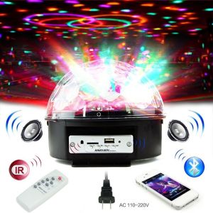 Bluetooth Lampu Disco Projector Light With Speaker Disco light with Music Led Night Light For Party Bar Room