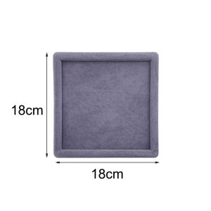 SKJK Velvet Jewelry Display Tray Solid Color Exquisite Jewelry Storage Tray DIY Blank Box Showcase Organizer Photo Props
