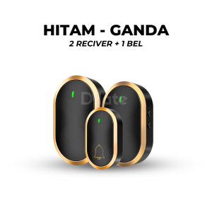 DILATE Bel Wireless Baterryless TIDAK PERLU BATERAI Anti Air Door Bell Waterproof 1 Receiver