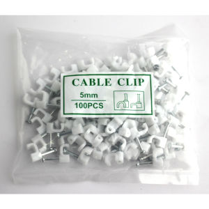 Cable Clip Pvc Clamp Round And Flat Type White  Hanging Clamp C 5mm-14mm