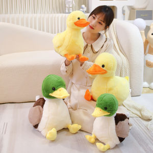JOJO CASTLE Simulation Small Yellow Duck Plush Toys 32/44cm Soft Goose Doll Toy Anime Stuffed Animals Birthday Gifts For Kids Baby Home Decor Party Supply