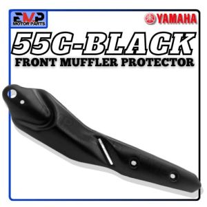 MUFFLER PROTECTOR DEPAN LC55C FRONT EXHAUST COVER LC135 55C MUFFLER PROTECTOR EKZOS COVER BLACK CHROME YAMAHA VIETNAM