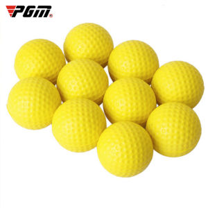 10 Pcs Yellow PU Foam Golf Balls Sponge Elastic Indoor Outdoor Practice Training