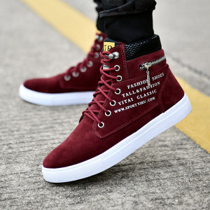 2025 Casual Canvas Rubber Shoes For Men High Cut Shoes Mens High Top Sneakers Ankle Martin Boots For Student