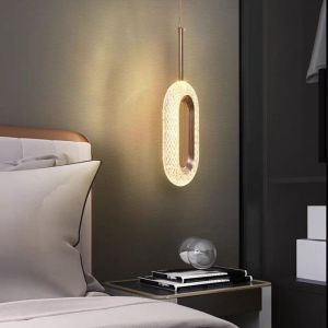 Modern Acrylic Crystal Pendant LightCreative Bedroom Bedside LampIndoor Living Room Entrance Background Decoration LightingFast shipping