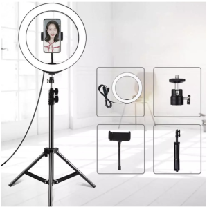 Lampu Ring Light Complete set Lampu LED + Tripod 210cm + Phone Holder Complete Selfie Set Ringlight