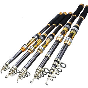 Sougayilang Telescopic คันเบ็ดตกปลา 2.1-3.6เมตร คาร์บอนไฟเบอร์ปลาเทราท์ตกปลาแบบพกพาเสาล่อเบ็ดตกปลา Tackle อุปกรณ์ตกปลา