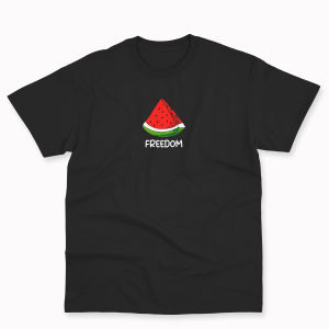 KAOS FREEDOM FREE PALESTINA SEMANGKA COTTON COMBED 30S HALUS