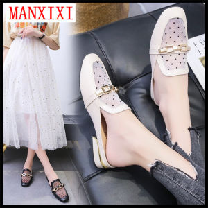 Dép Thời Trang Thương Hiệu MANXIXI Dép Sục Gợi Cảm 1.77 Inch Gót Thấp Trong Suốt Phong Cách INS Đẹp Dành Cho Nữ (Cỡ 34-41)