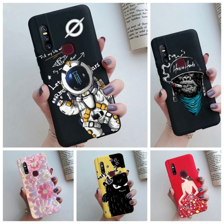 For Vivo V15 Case VIVO 1819 Back Cover Colorful painted Silicone