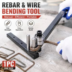 Manual Wire Bender 0-180° Adjustable Steel Bar Metal Rod Bending Tool For Craft & Construction