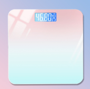 Tempered Glass Digital Bathroom Weighing Scale Home Smart Electronic Scale LCD Weighing Scale Rechargeable and Battery Personal Scale