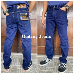 Celana Jeans Panjang Pria Dewasa Standar Reguler 2023 / Standard / Standart Laki2 / Bapak Bapak / Lurus / Murah / Jumbo Besar Big Size / Warna Biru Navy Blit Muda Hitam Polos