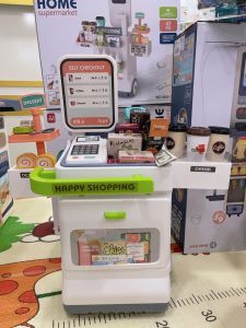 Bộ đồ chơi siêu thị xe đẩy cho bé có đèn và âm thanh vui nhộn (clip thật-lắp sẵn)