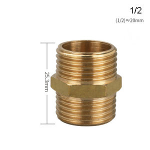 WH 1/8" 1/4" 3/8" 1/2 Male To Male BSP Thread Brass Pipe Hose Adapter Fittings Quick Connector