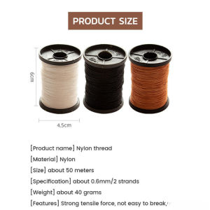 50M Sewing Nylon Thread Repairing Shoes DIY Handicrafts Durable Flat Hand Stitching Width 0.6mm Cord