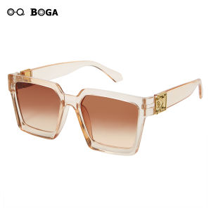 OQ BOGA 6 Styles Retro Colorful Square Frame Sunglasses Female Full Rim Metal Decoration Sun Glasses UV400
