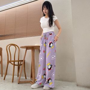 Thebest Home  กางเกงขายาวผู้หญิงลายกราฟิก  สีพาสเทล มีเชือกรูด มีกระเป๋า2ข้าง มีหลายลายให้ได้เลือกใส่ เนื้อผ้าใส่สบายมากเวอร์