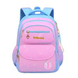 Girls Backpack New INS Gradient High Quality Primary School Bags Waterproof Backpacks Burden Relieving Schoolbags