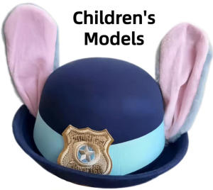 Kids Judy Hopps Cosplay Dress Zootopia Girls Costume Outfit with Bunny Ear Headband for Halloween Party Birthday Role‑Play