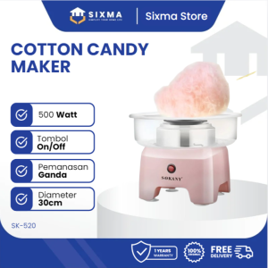 Cotton Candy Maker alat pembuat  Permen Kapas Harum Manis Rambut Nenek Sixma SK-520