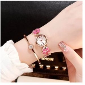 Jam Tangan Flower Korean Style Jam Tangan Wanita Terbaru 100% SESUAI GAMBAR.
