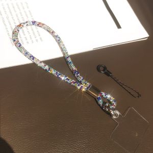 UTOPUS Glitter Rhinestone Phone Lanyard Bling Bling Flash Phone Wrist Straps Trendy Bright Anti-lost Wrist Rope Phone Accessories