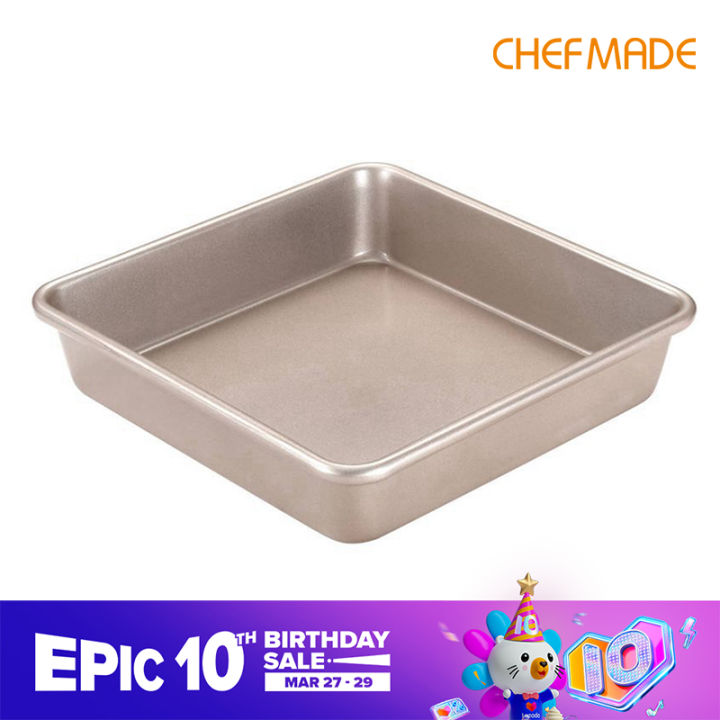 CHEFMADE Non-Stick Square Cake Pan Square Bakeware Loaf Pan Deep Dish  Bakeware WK9040