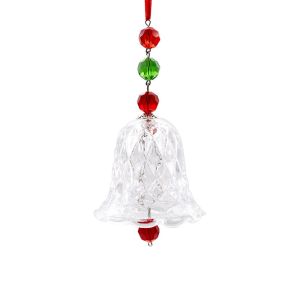 XYAX Transparent Crystal Wind Chime Hanging Exquisite Christmas Tree Decorations Glass Craft Mini Wind Bells Decorative Wedding