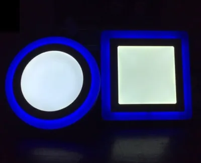 Đèn led ốp trần nổi 24W 3 chế độ màu trắng - viền xanh dương - Bảo hành 12 tháng
