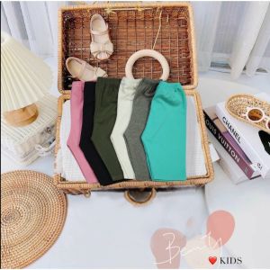 Combo 5 quần đùi lenging chất thun tăm cho bé gái từ 7-17kg