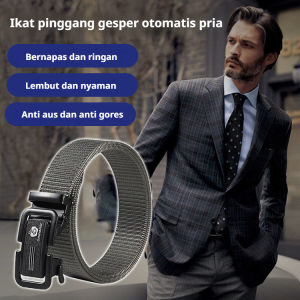 Automatic Buckle Mens Belt Premium Leather Reversible Waistband