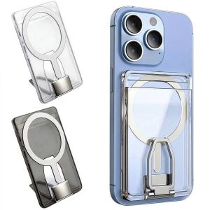 LUMIQLO Scratch-resistant For MagSafe Wallet Acrylic Transparent Phone ic Card Holder Solid Color Phone Case Card Bag for iPhone 17 16 15 14 13 12 11