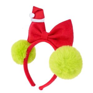 Adjustable Santa Hats Mouse Ears Headbands Fuzzy Design Christmas Party Decoration For Kids Adults Costumes