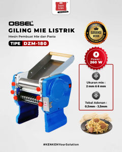 GILING MIE LISTRIK OSSEL DZM 180 PENGGILANGAN MIE MESIN PEMBUATAN MIE